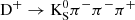 $ {{\rm{D}}^{\rm{ + }}} \to {\rm{K}}_{\rm{S}}^0{\pi ^ - }{\pi ^ - }{\pi ^ + } $
