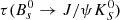 $${\tau (B_s^0 \to J/\psi K_S^0)} $$